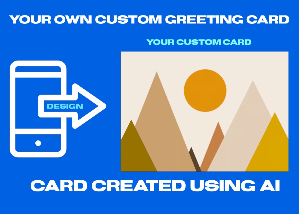 Modern Art Mountain Landscape Greeting Card