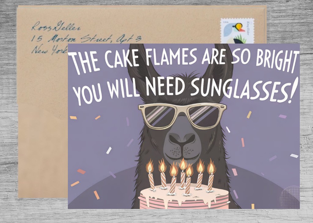 Birthday, Llama in Sunglasses: Wishing a Blazing Celebration!