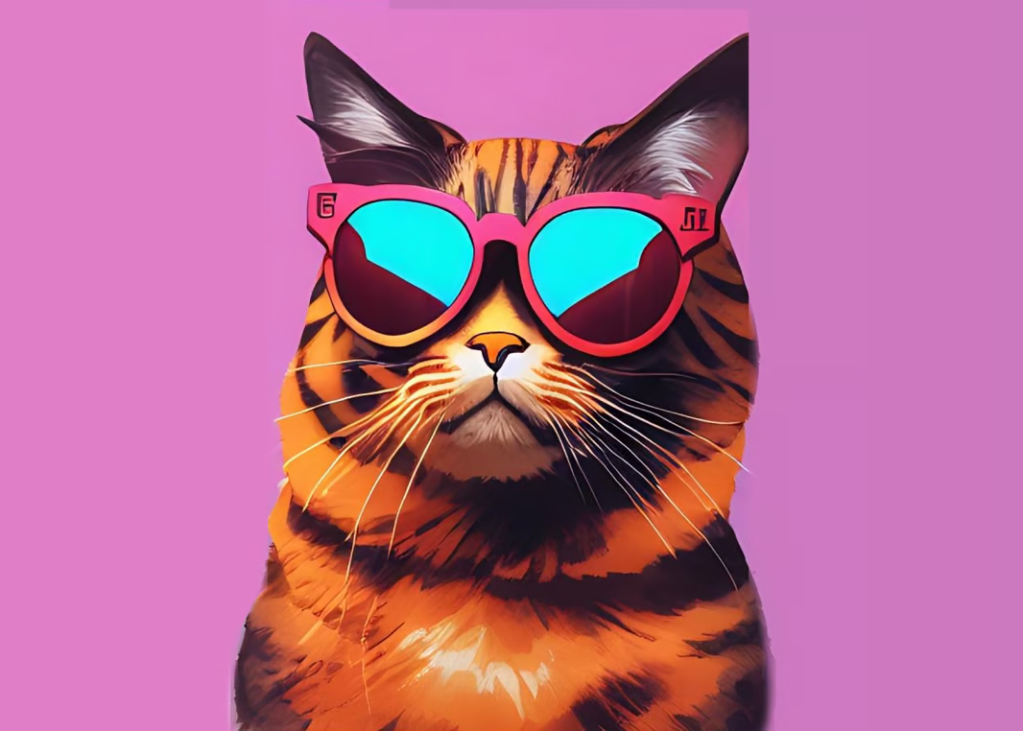 Cool Cat Greeting Card