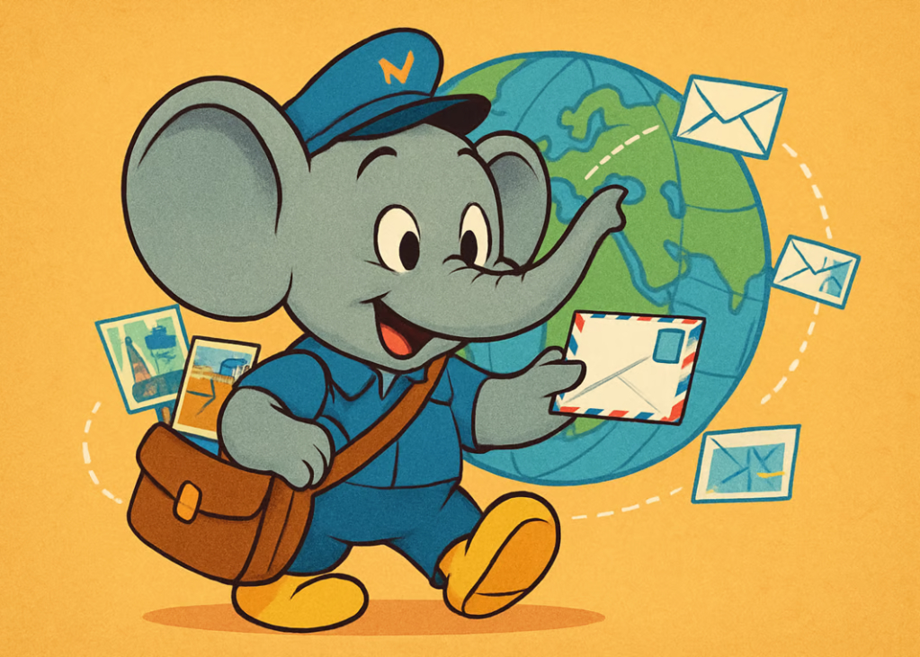 Global Mail Delivery by Elephant