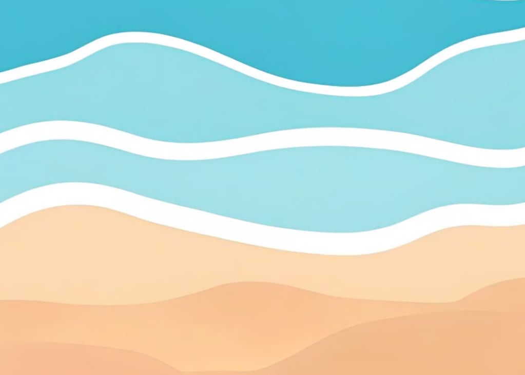 A Modern Beach Greeting Card