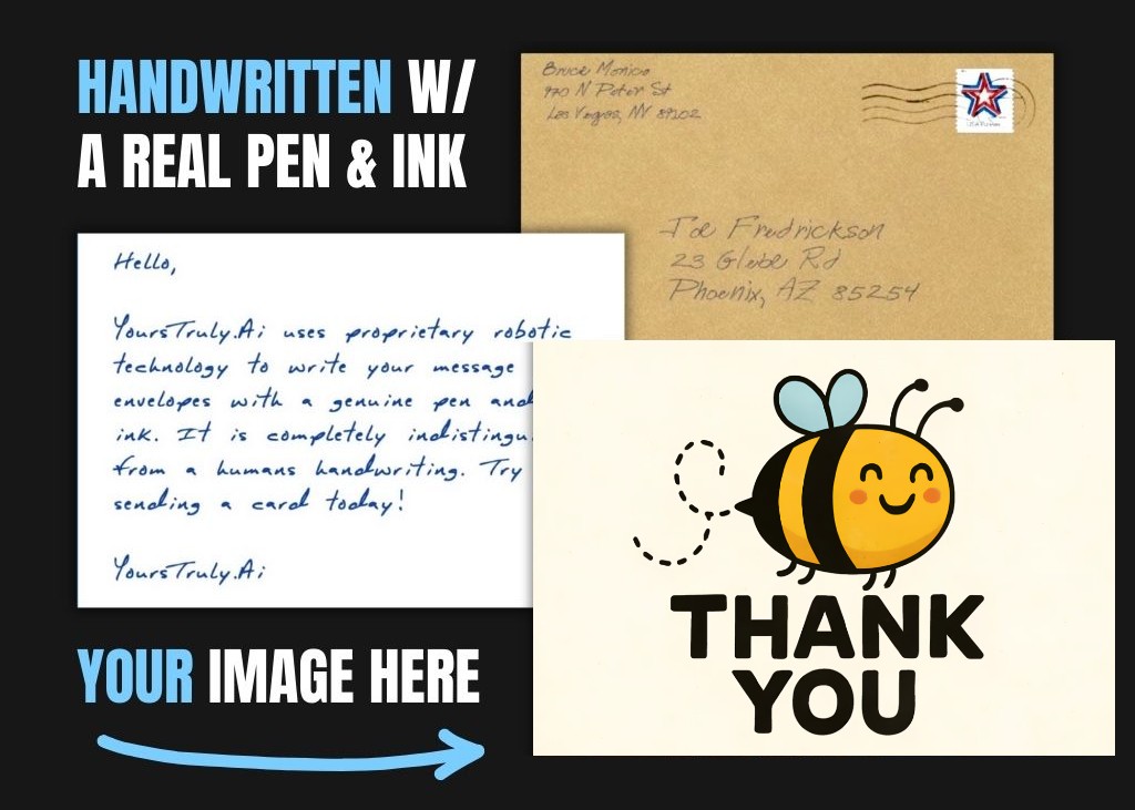 Happy Bee Flying - Thank You