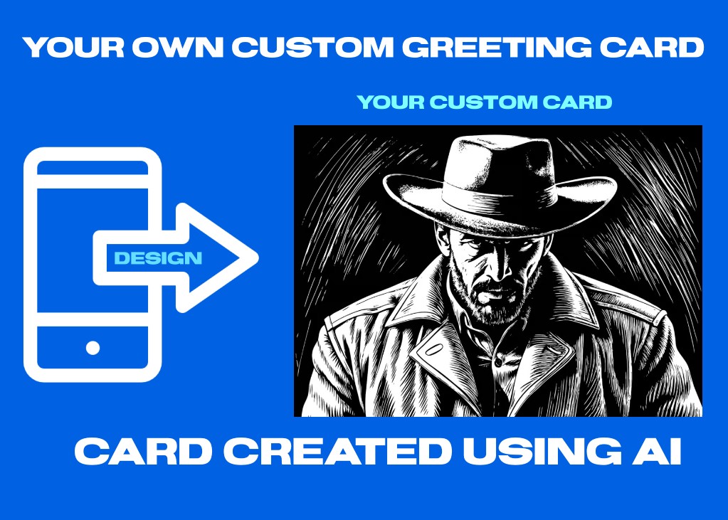 Engraving Memories of the Wild West - Cowboy Greeting Card