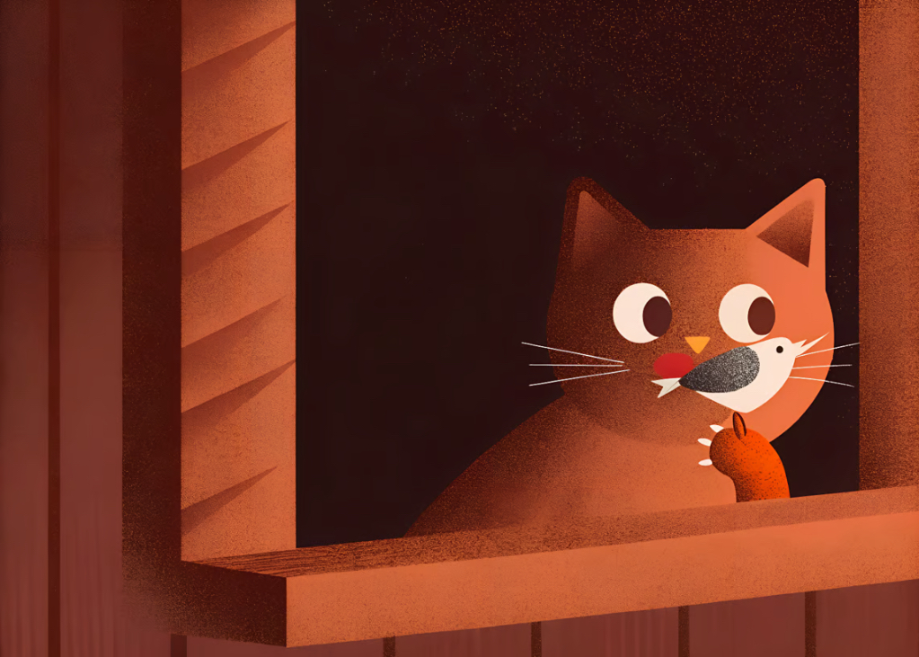 Feline Frenzy Cate Ate The Bird