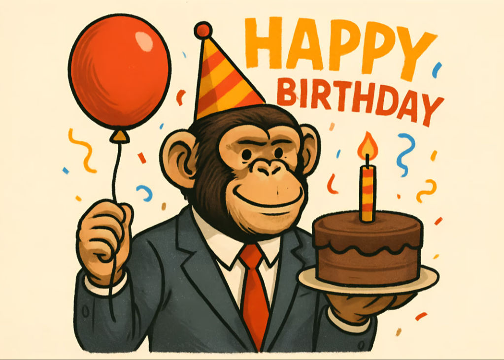 Business Birthday Wishes: No Monkeying Around!