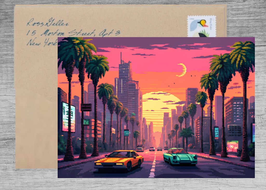 Vibrant Miami Art Greeting Card