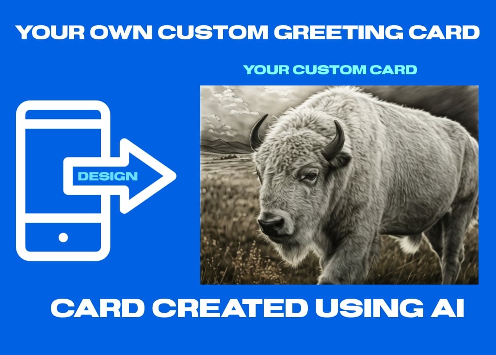 Rare White Bison Greeting Card