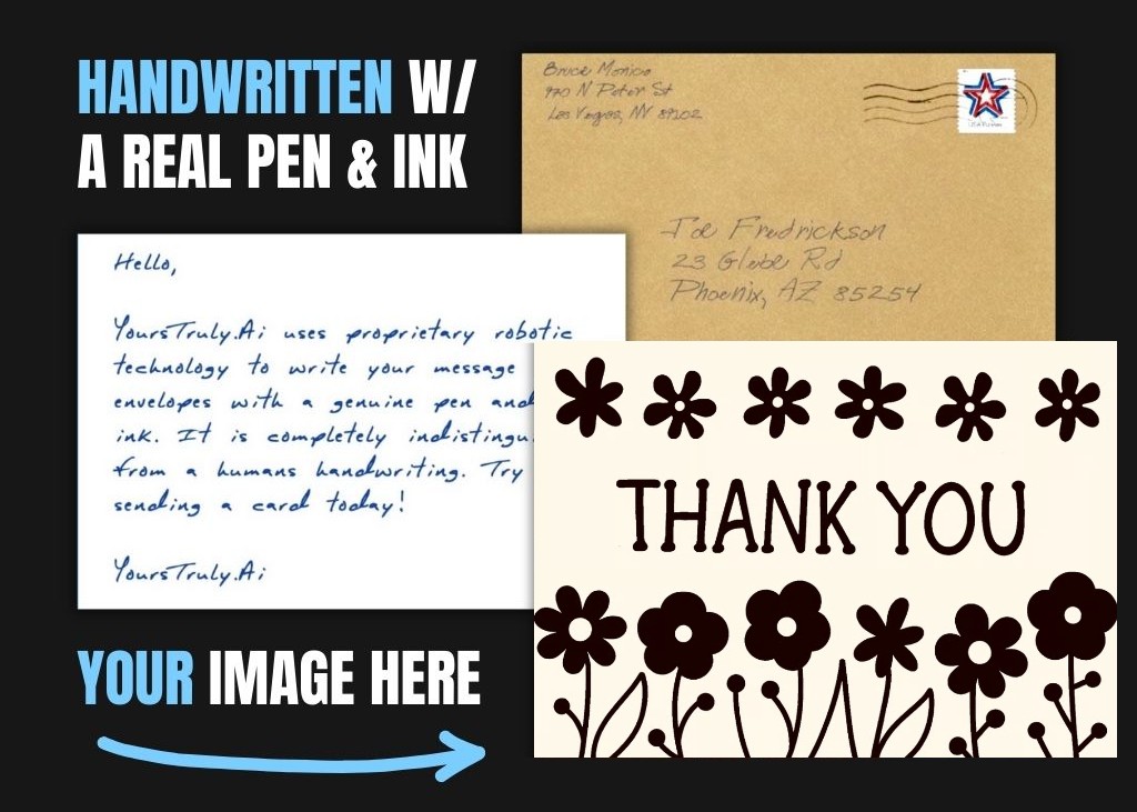 A Simple Yet Elegant Cool Floral Thank You Card