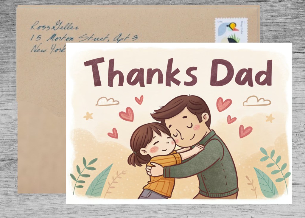 A Card From Daughter: Thanks Dad, You're the Best!