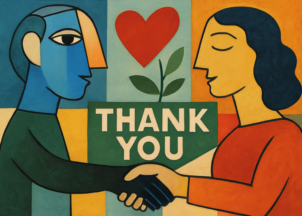 A Masterpiece of Gratitude: Artistic Thank You Card