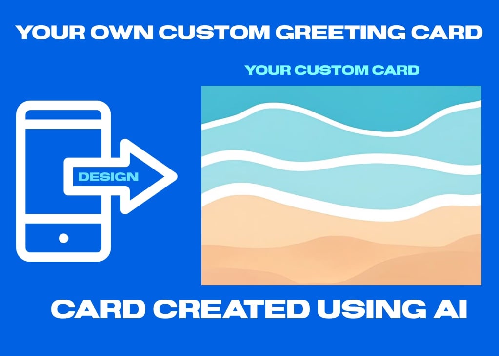 A Modern Beach Greeting Card