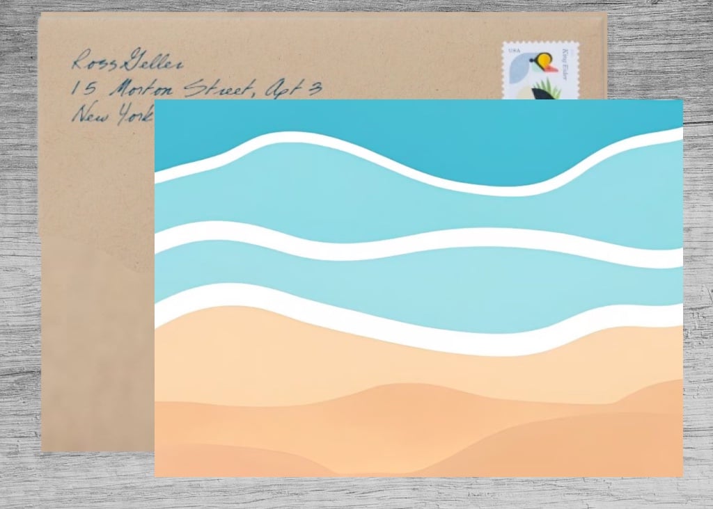 A Modern Beach Greeting Card