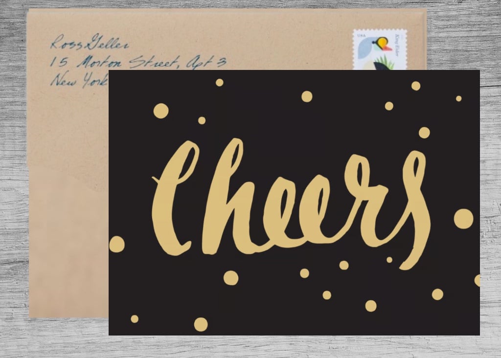 Raise a Glass to Friendship: Cheers Party Card