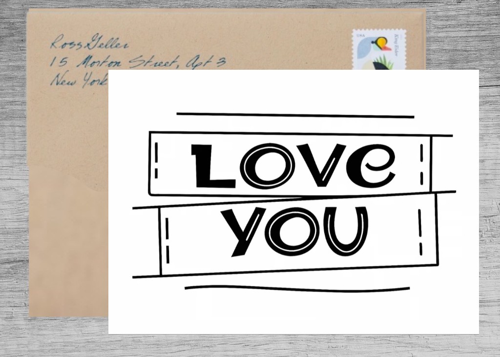 A Heartfelt Message of Love with Black and White Art