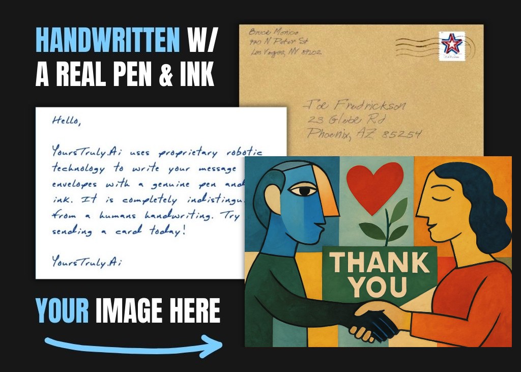 A Masterpiece of Gratitude: Artistic Thank You Card