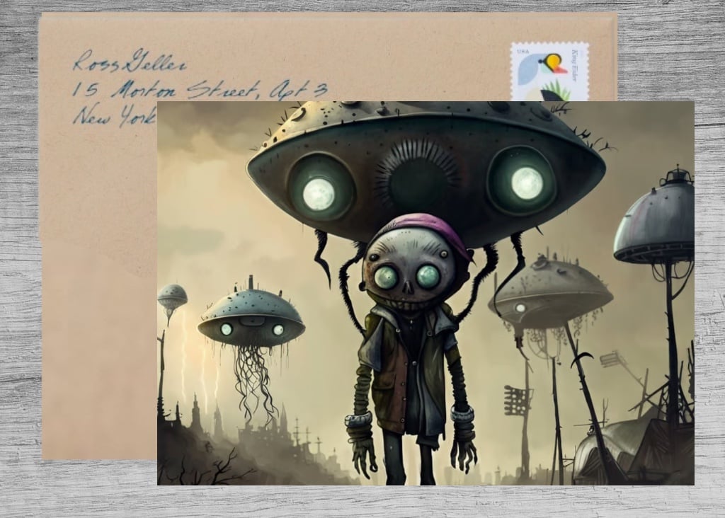 Alien Abduction Greeting Card