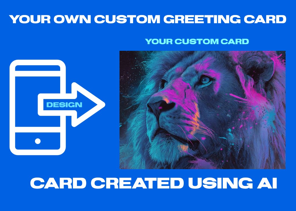 Roar with Joy: A Colorful Lion Greeting Card
