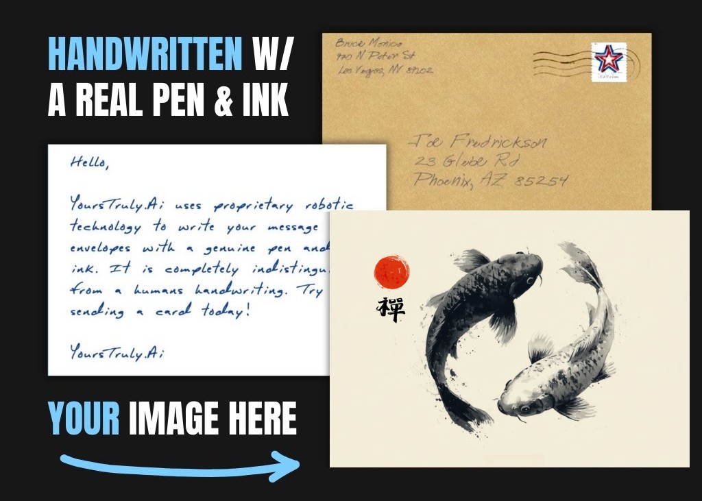 Harmony of Opposites: Japan Koi Yin and Yang Greeting Card