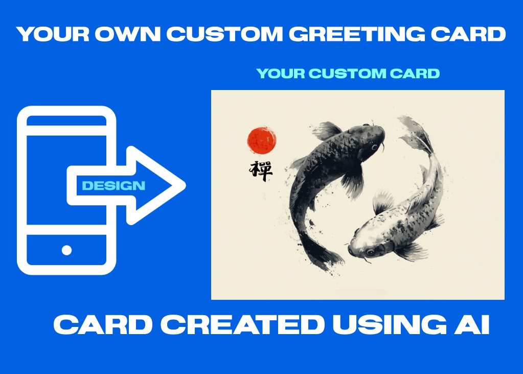 Harmony of Opposites: Japan Koi Yin and Yang Greeting Card