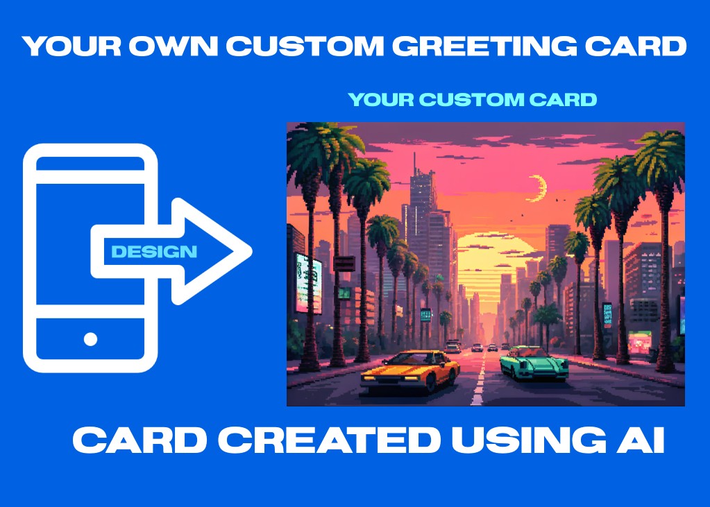 Vibrant Miami Art Greeting Card