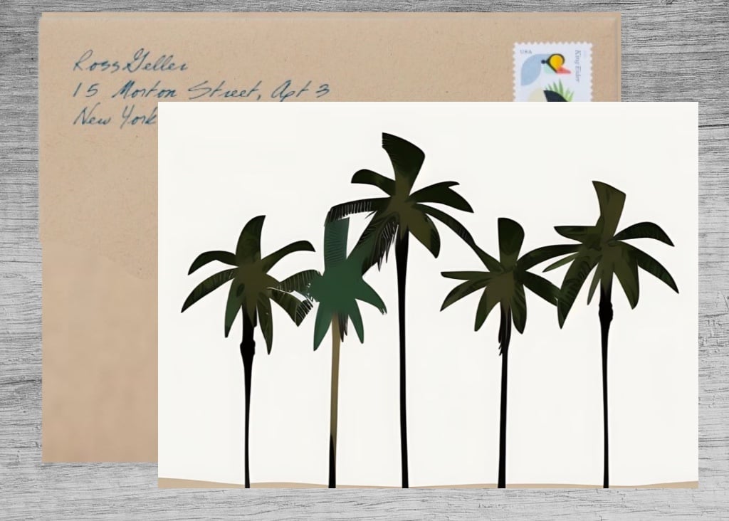 Palm Tress  Greeting Card for Beach Lovers