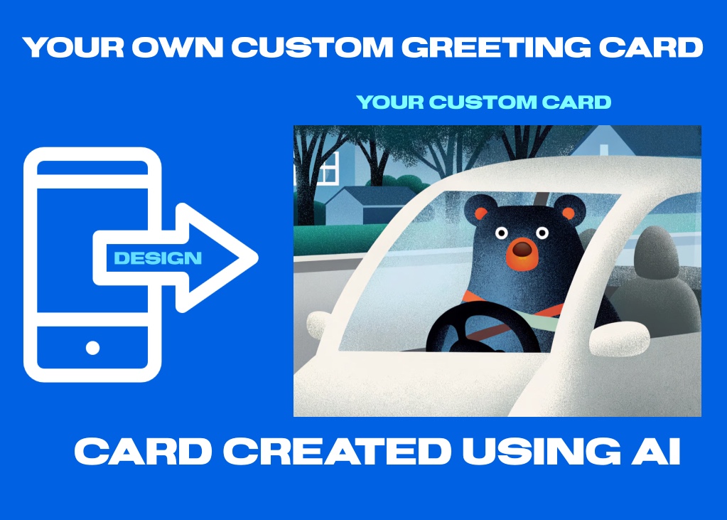 Bear-ly Driving: A Hilarious Greeting Card