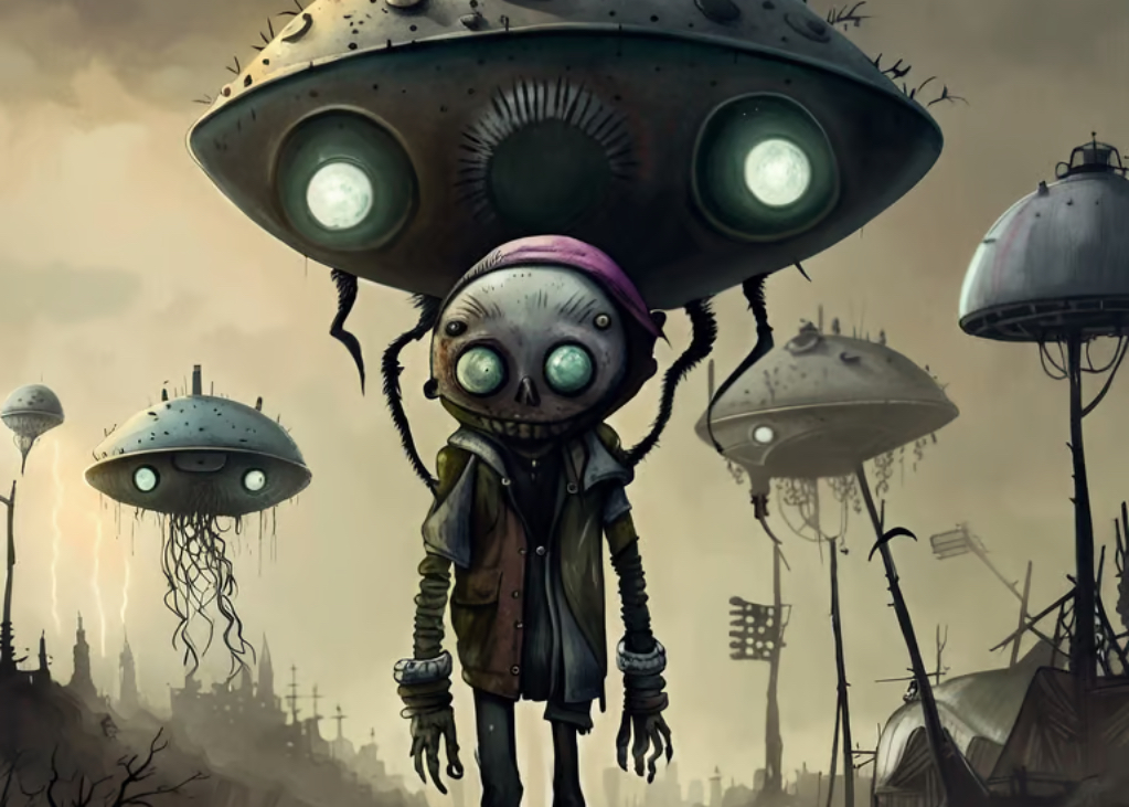 Alien Abduction Greeting Card