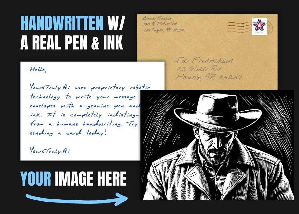 Engraving Memories of the Wild West - Cowboy Greeting Card