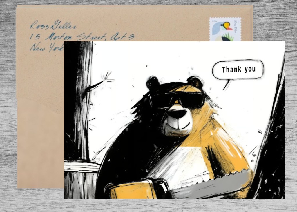 A Bear's Thanks For The Help