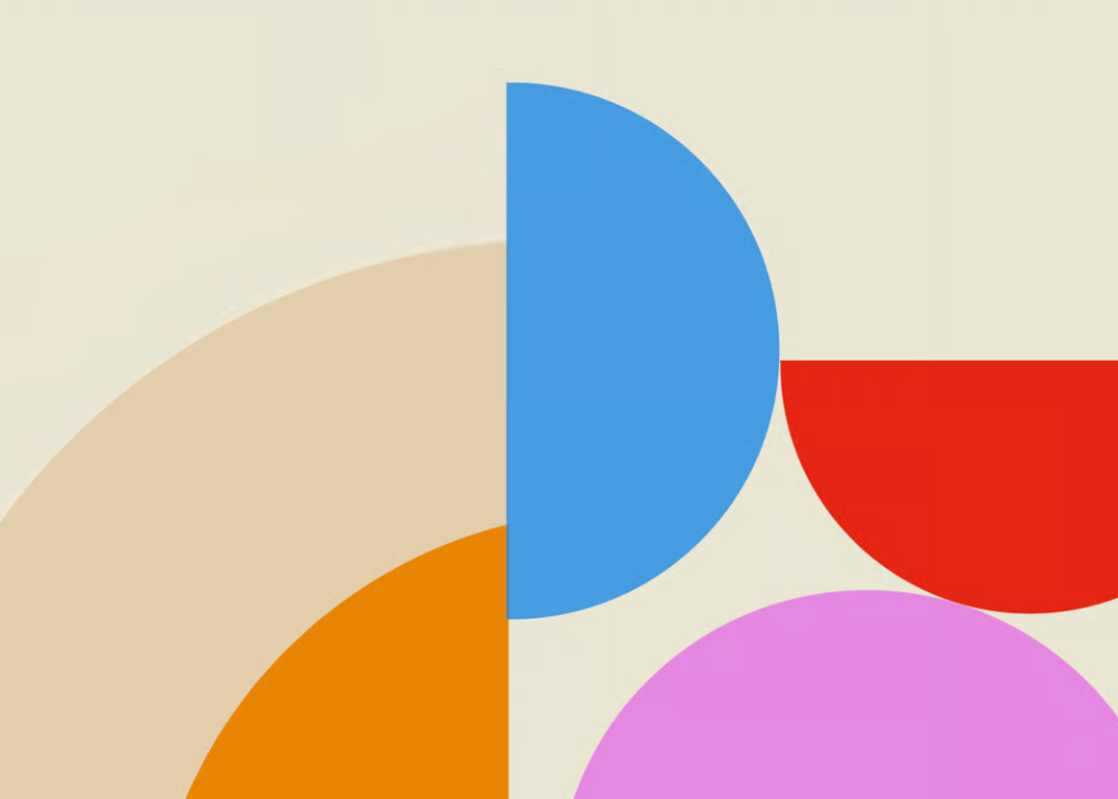 Unconventional Wishes: Modern Art Shapes Greeting Card