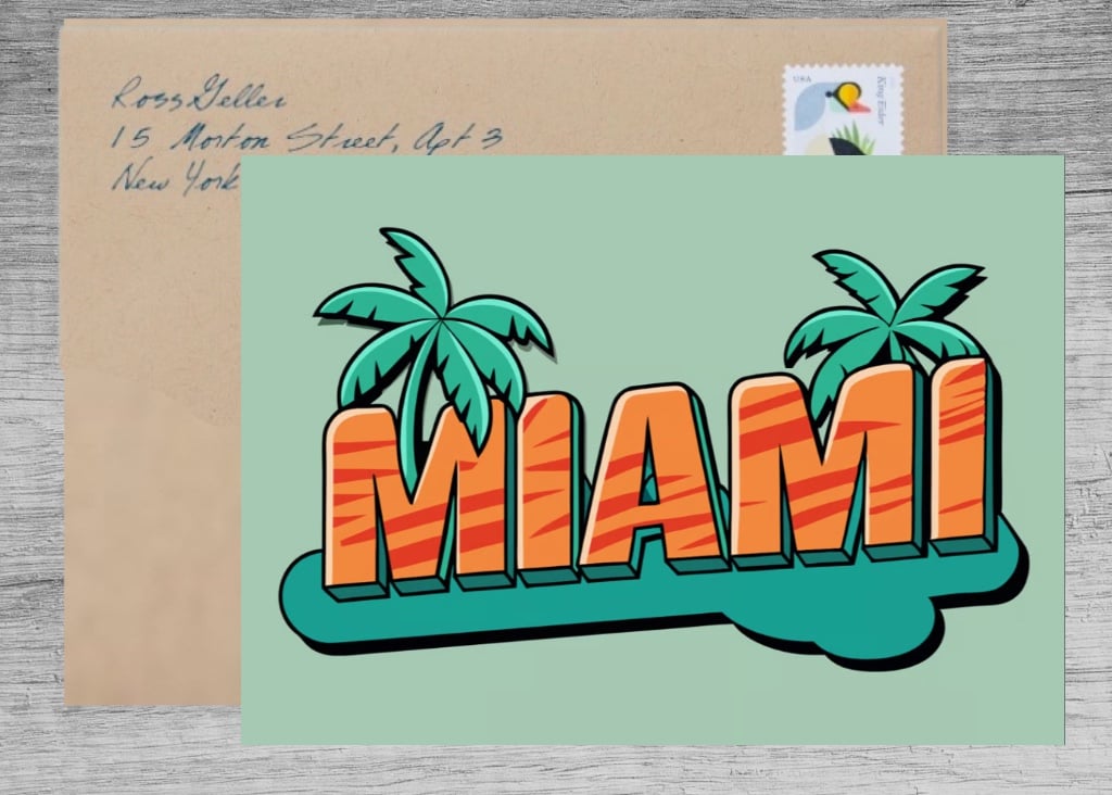 Wish You Were Here: Miami Vacation Greeting Card