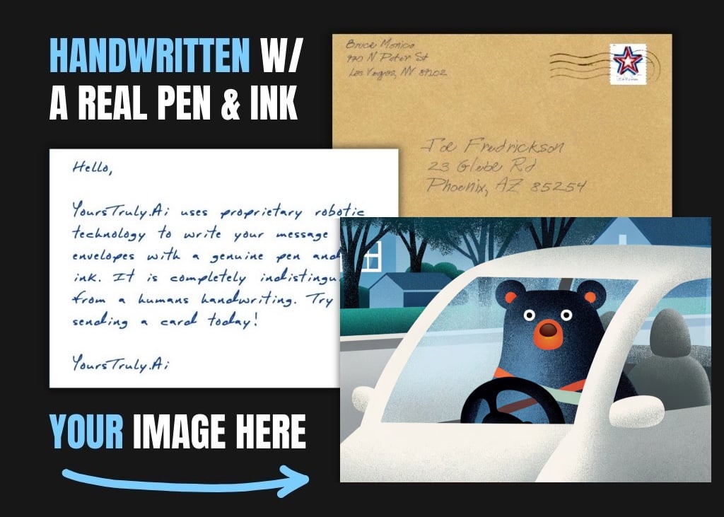 Bear-ly Driving: A Hilarious Greeting Card