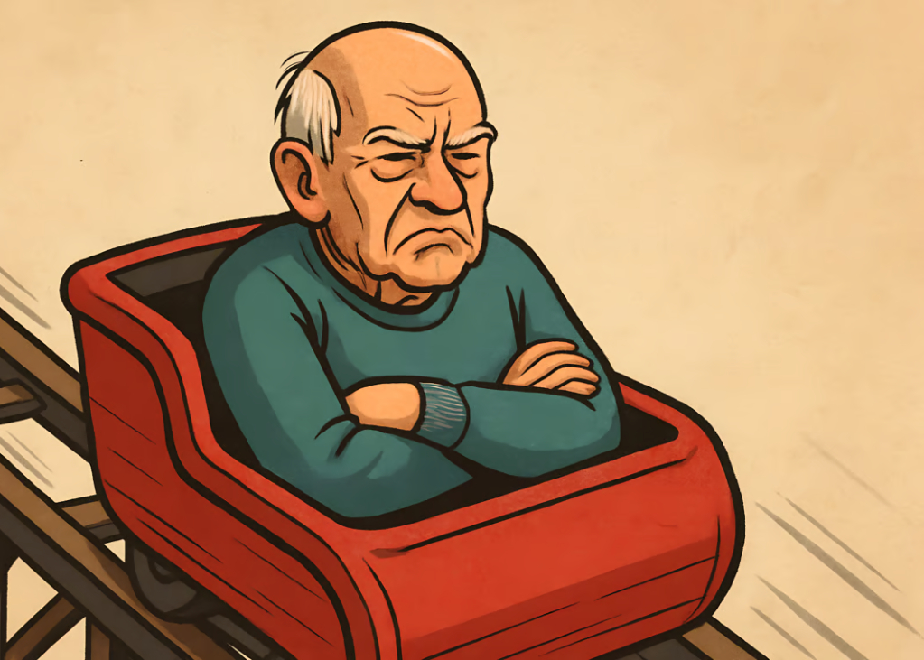 Old Man Enjoying A Bad Time: Wishing You a Miserable Day