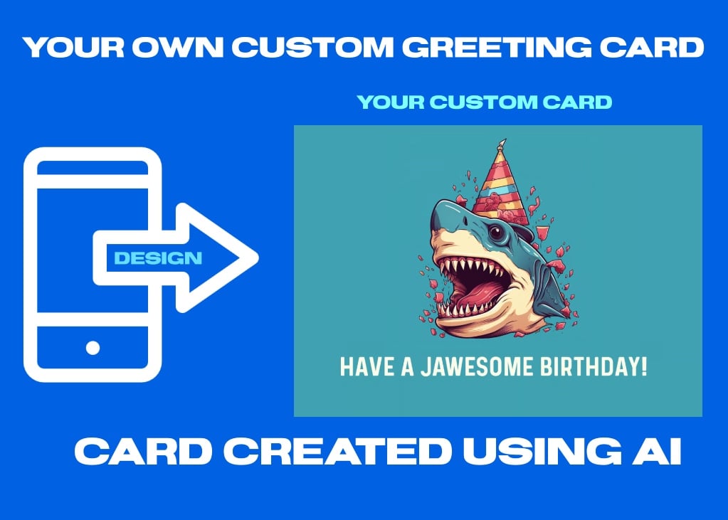 Have a Jaws-some Birthday! Jaws shark Birthday Kids Card