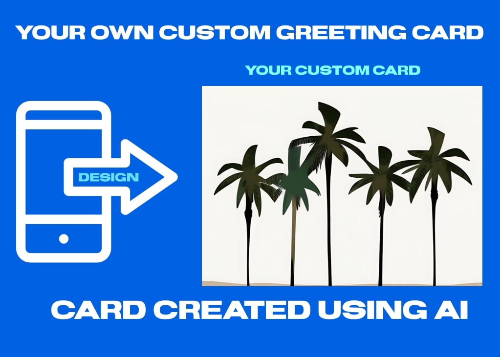 Palm Tress  Greeting Card for Beach Lovers