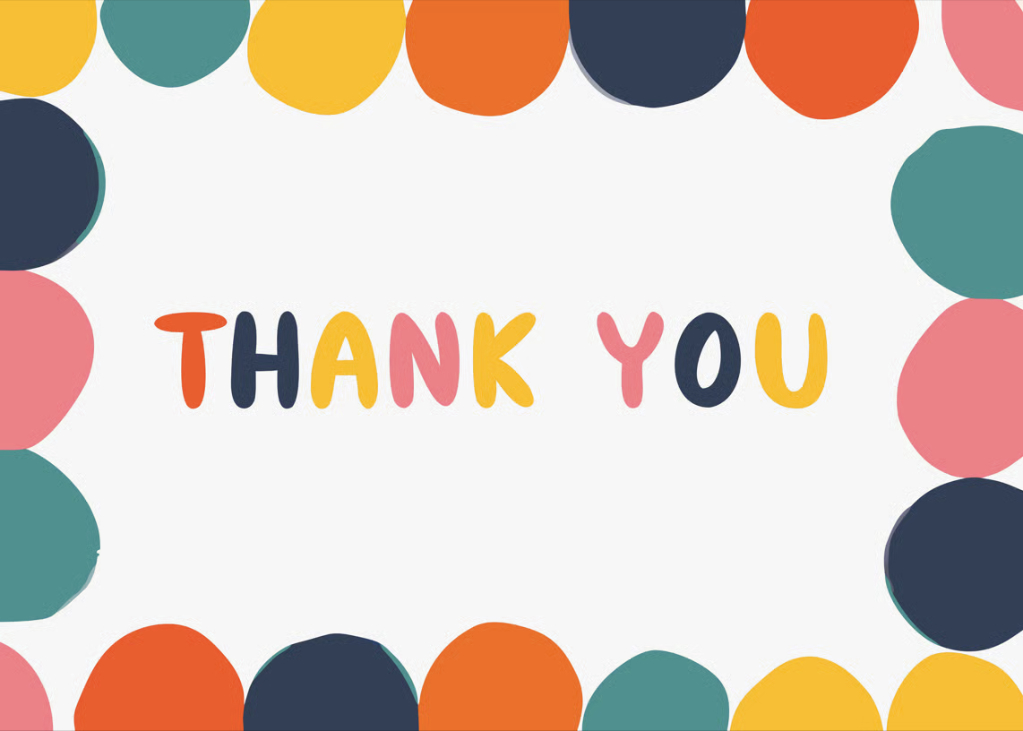 A Burst of Colorful Thank You