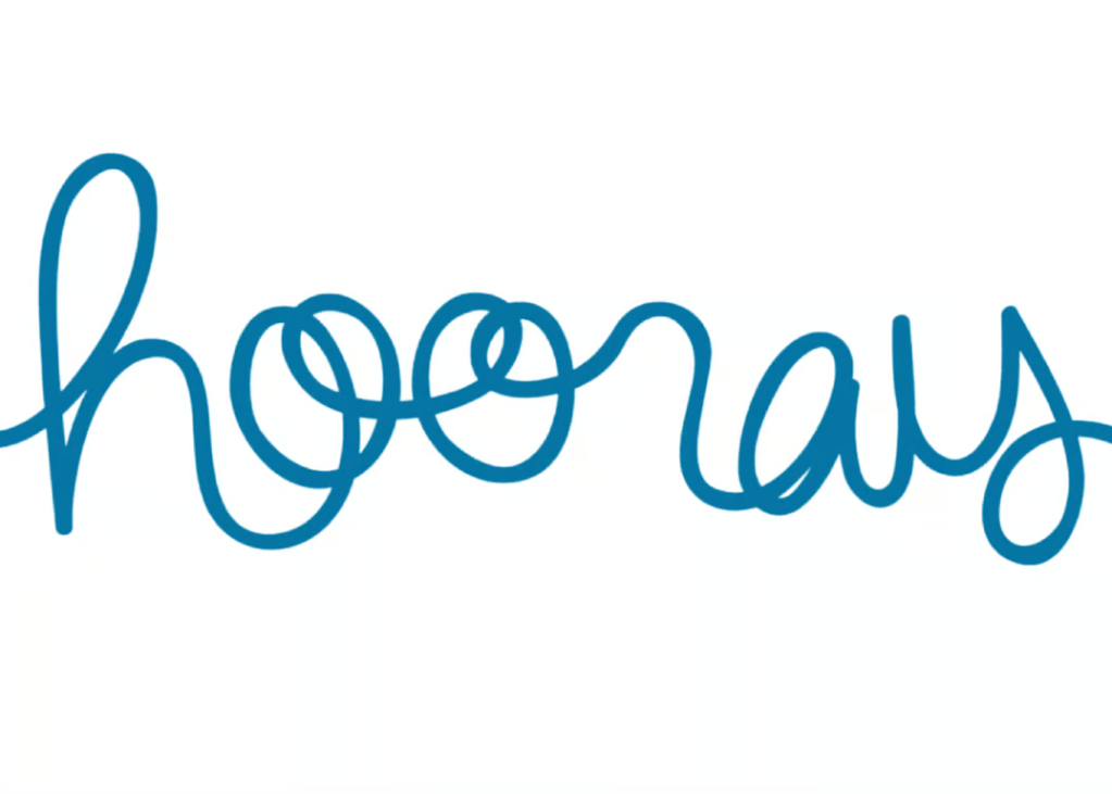 Hooray! Script Congrats Card