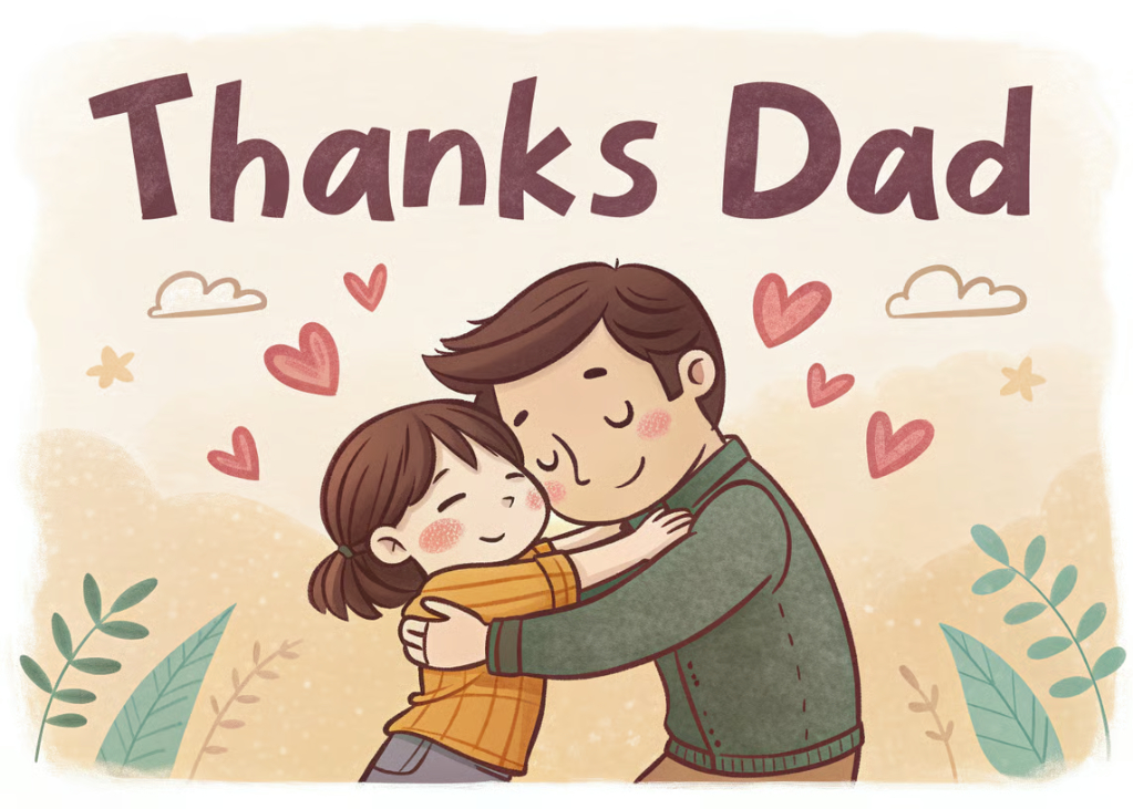 A Card From Daughter: Thanks Dad, You're the Best!