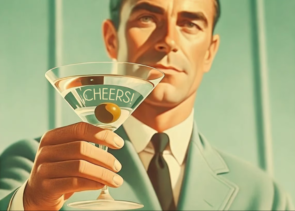 Shaken, Not Stirred: James Bond Martini Birthday Wishes