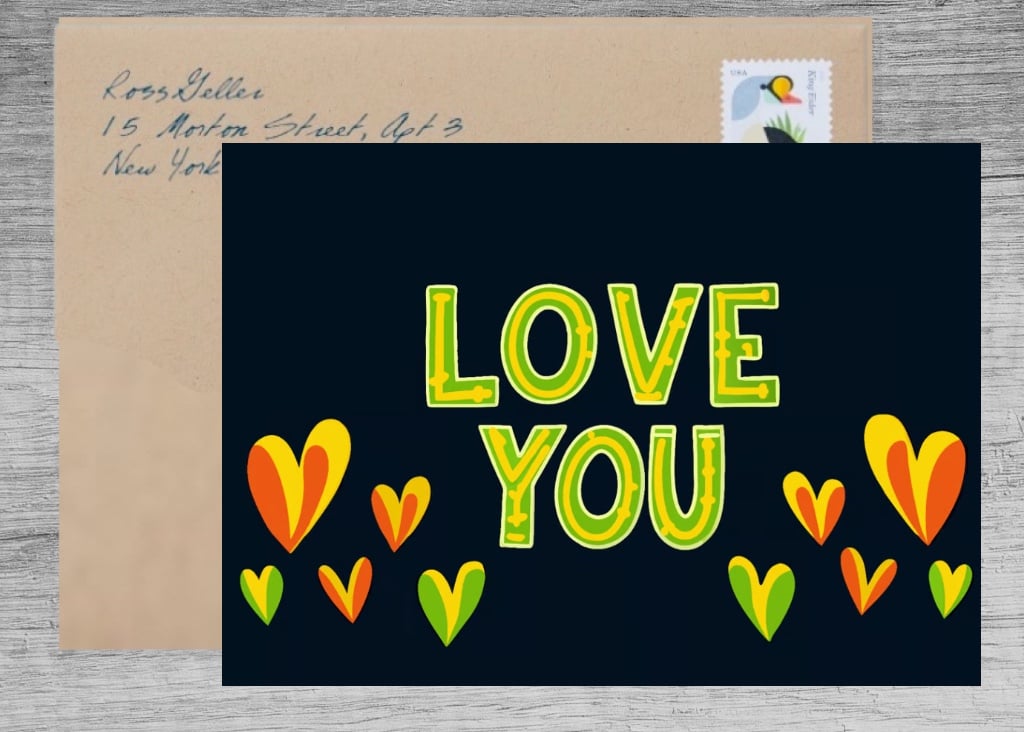Love You Colorful Card