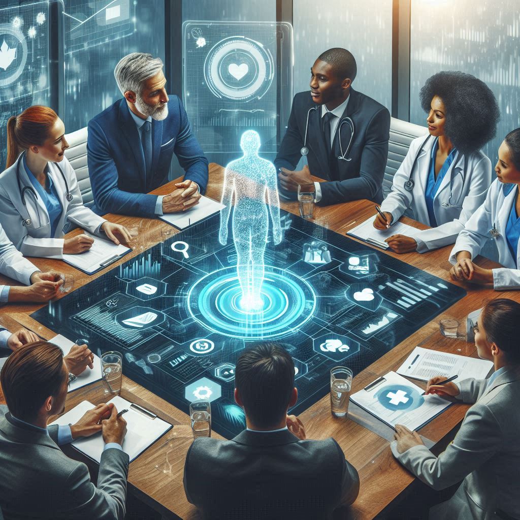 Visual representation of effective healthcare leadership strategies