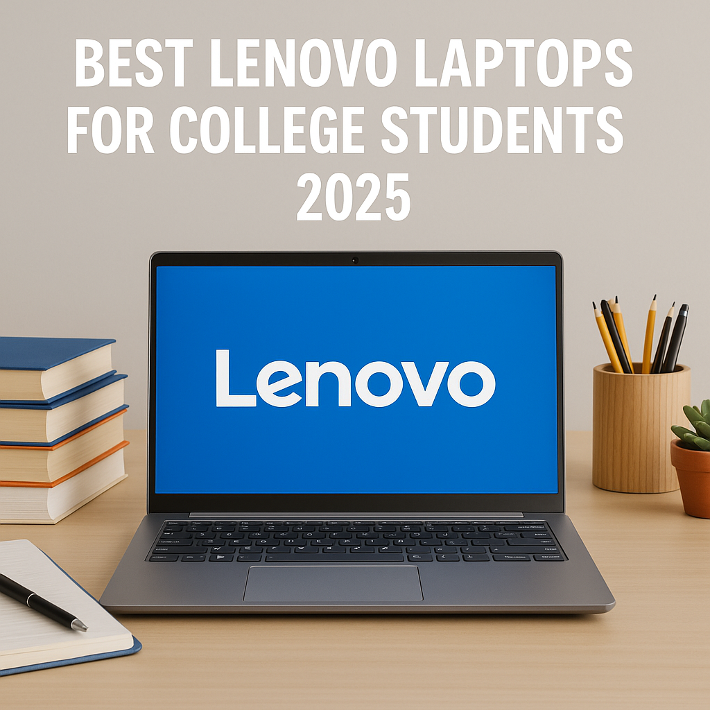 Best Lenovo Laptops for College Students in 2025 - a student using a modern Lenovo laptop in a classroom or study setting