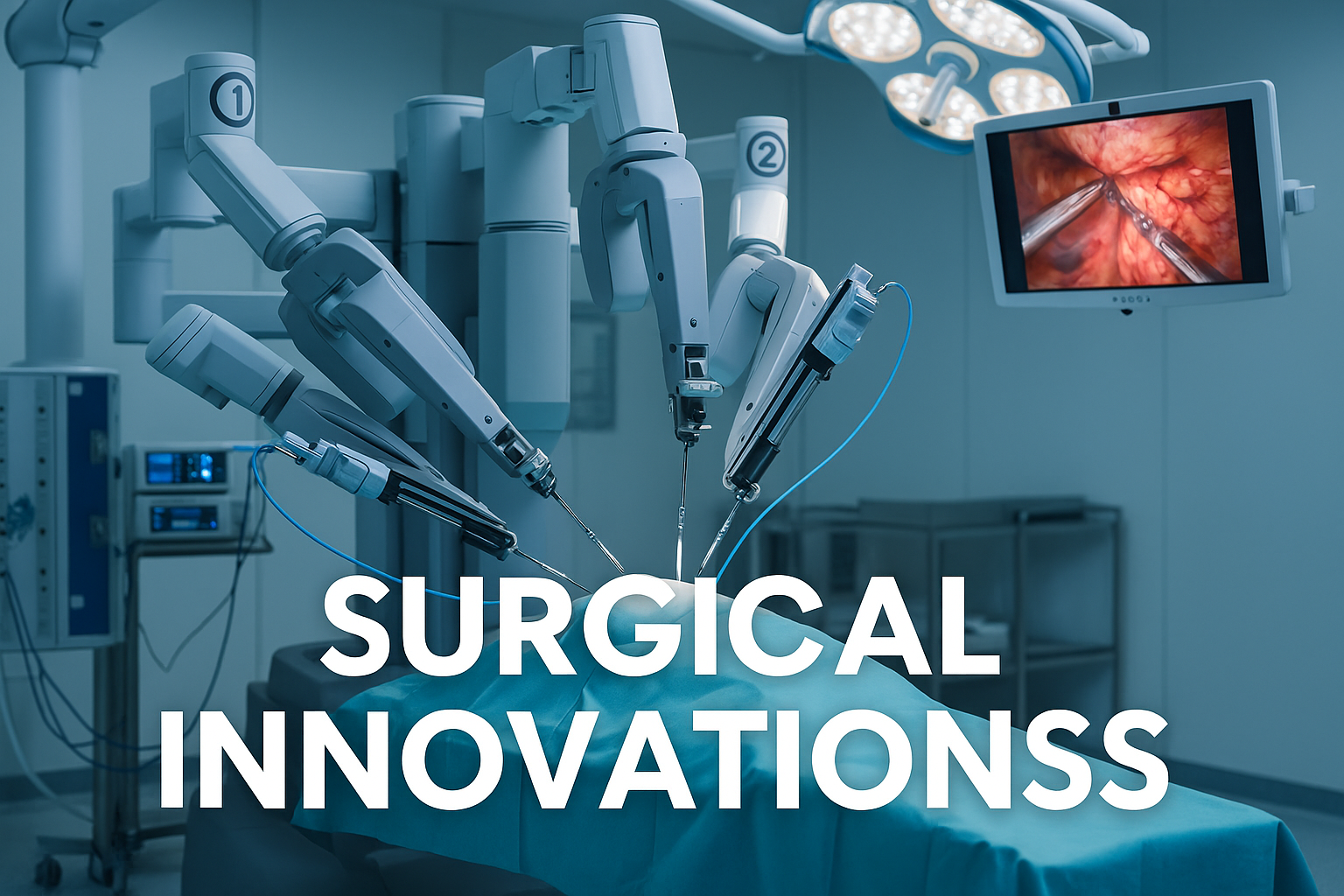 Surgical Innovations concept with modern medical equipment and technology