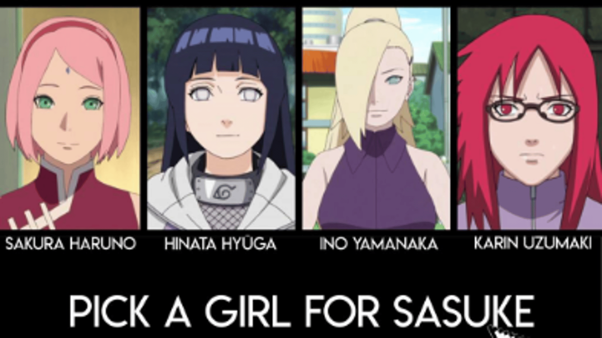 Sakura ino Hinata y Karin