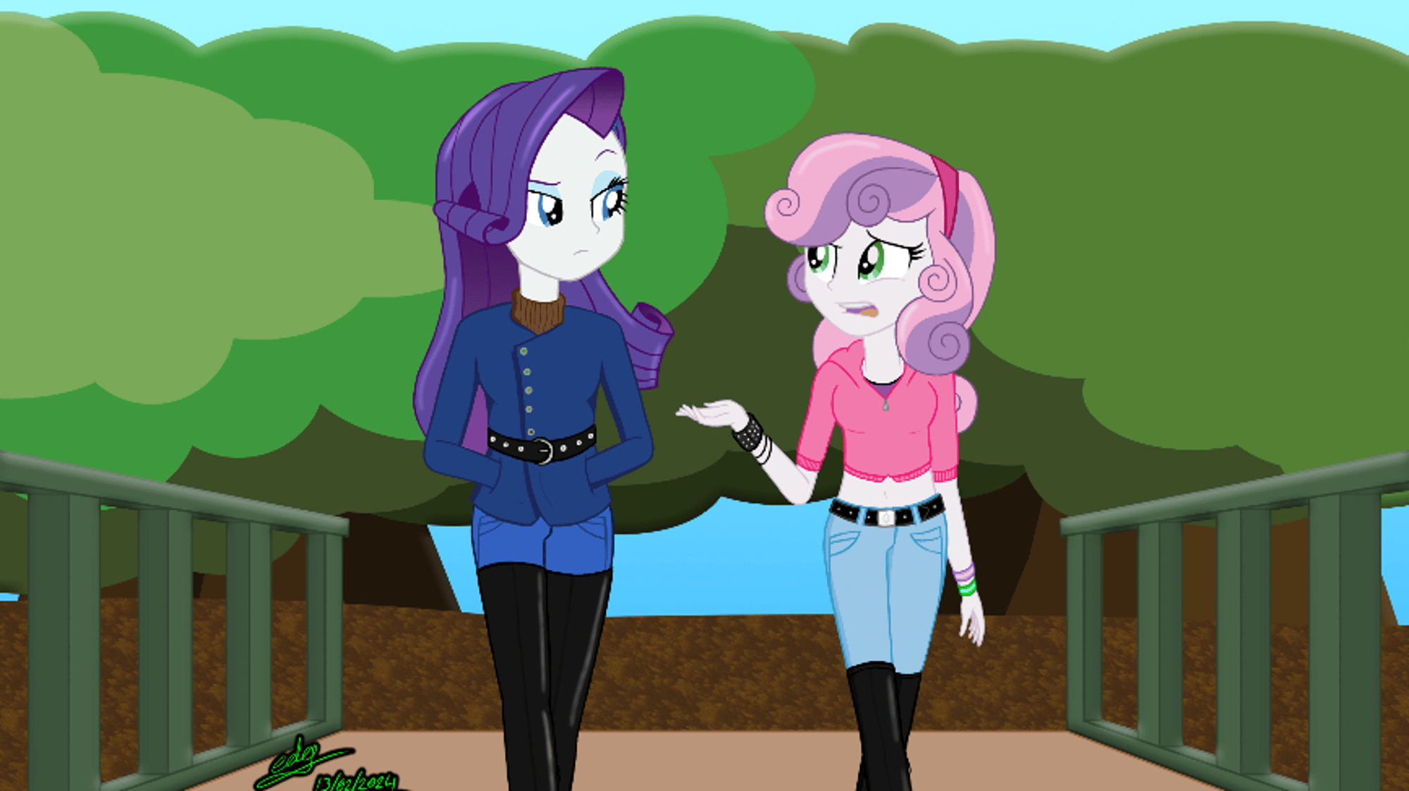 Rarity and sweetie belle