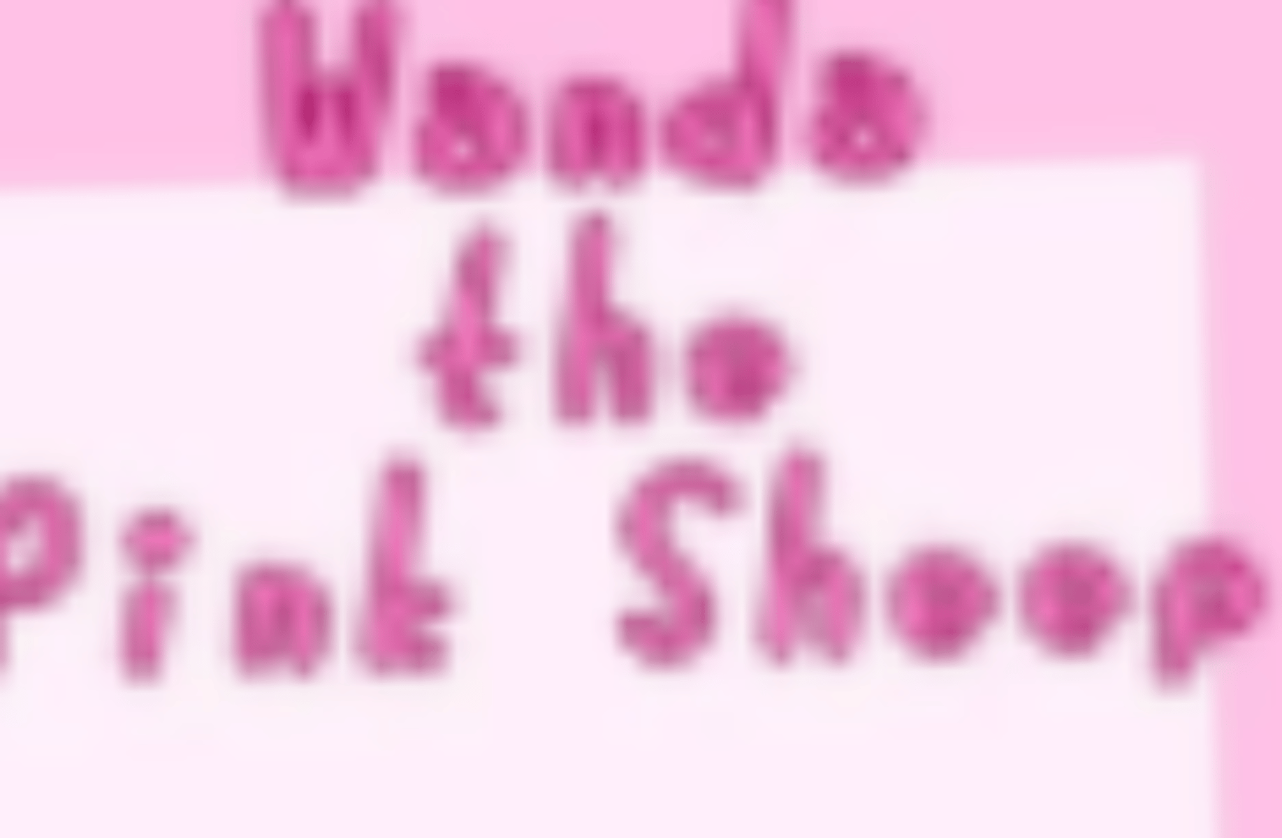 Wanda the pink sheep