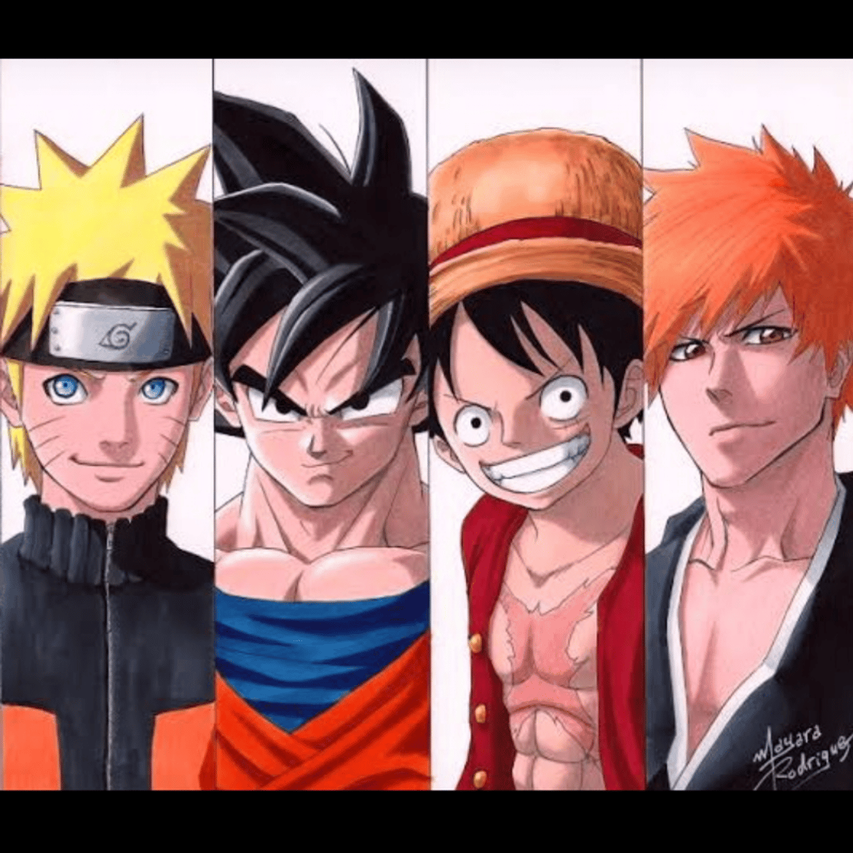 Goku,Luffy,Naruto,Ichigo