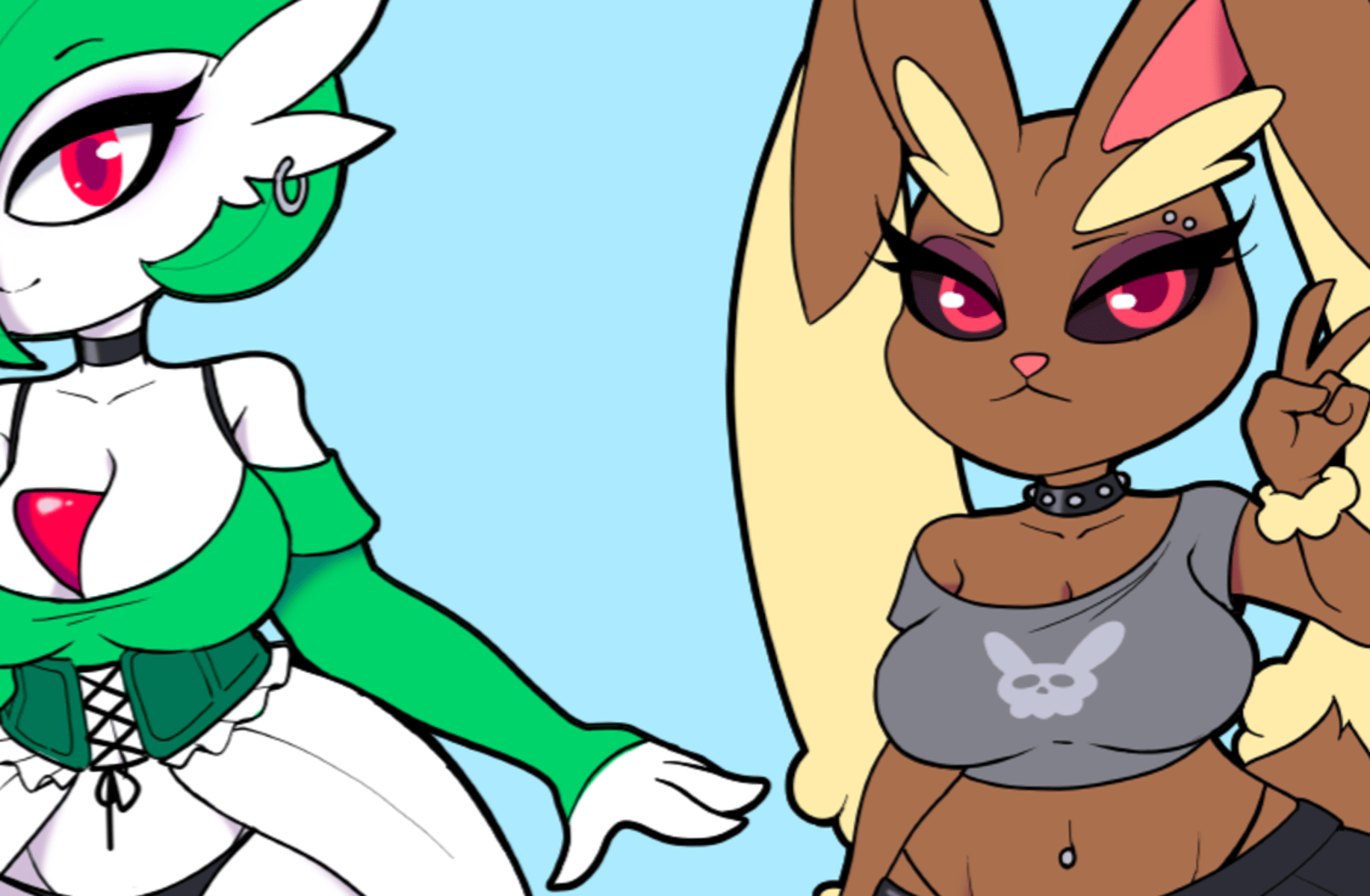 Gardevoir and lopunny