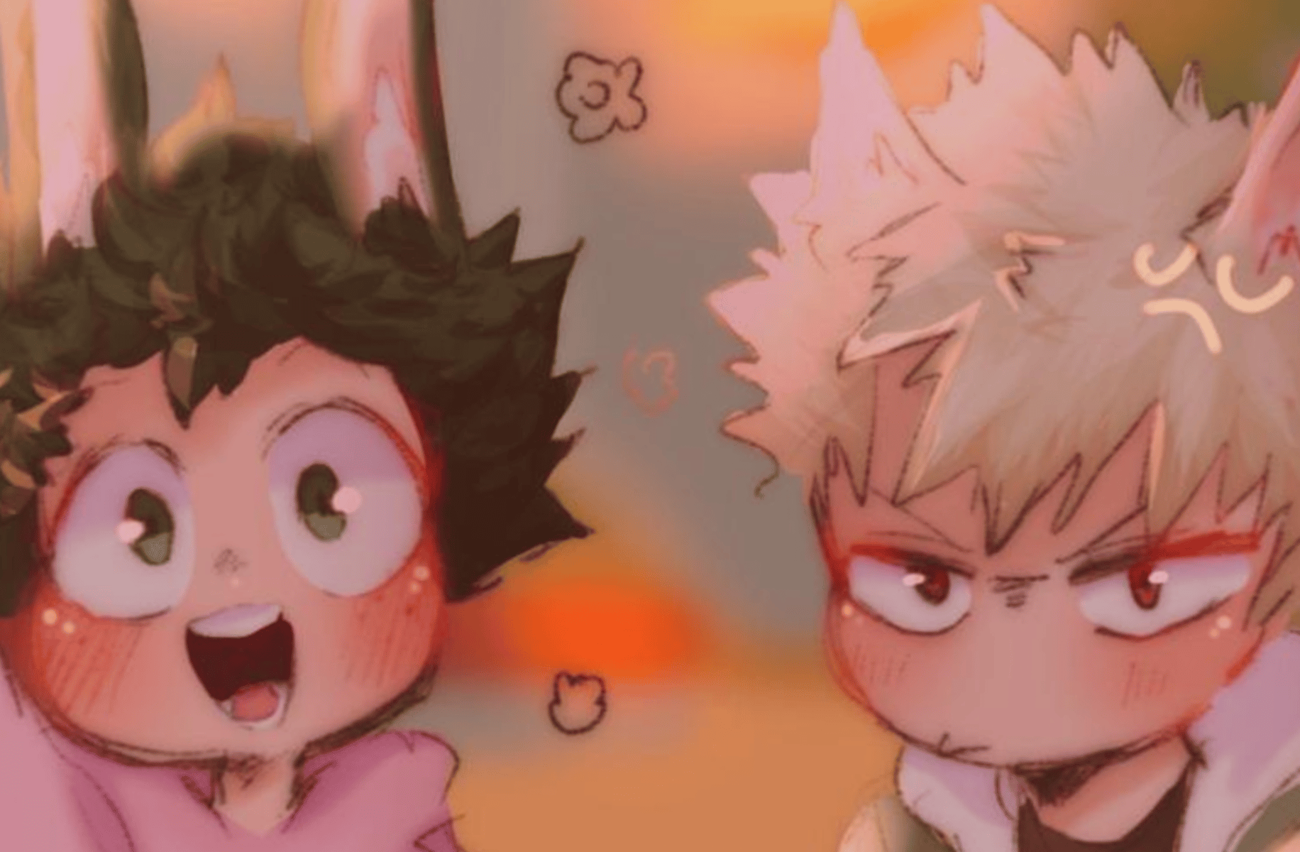 Bakugo(wolf)deku(bunny)