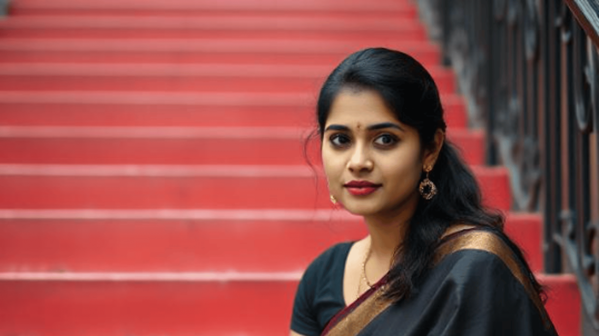 indian girl in rain